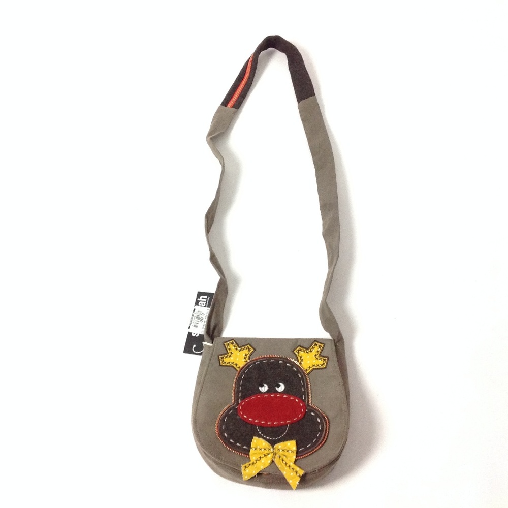 New Women's Crossbody Bag Gray Brown Yellow
